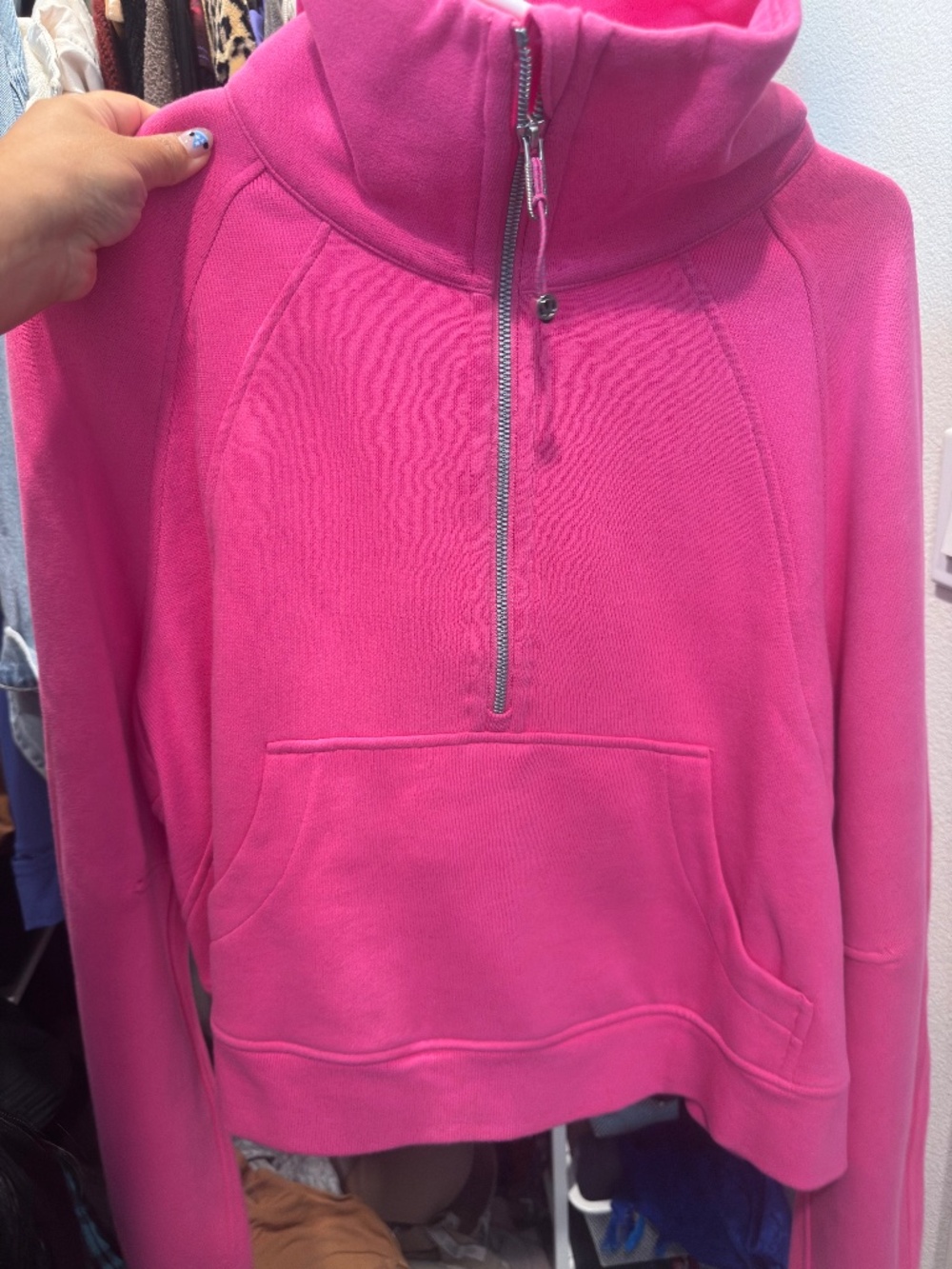 Lululemon sonic pink scuba zip M/L